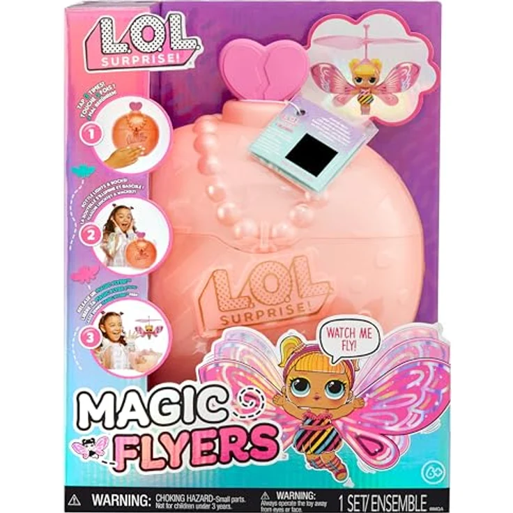 LOL Surprise Magic Flyers - Flutter Star - Handgesteuerte fliegende Puppe - Sammlerpuppe mit Touch-Flasche zum Auspacken - Ideal für Mädchen ab 6 Jahren – Bild 1
