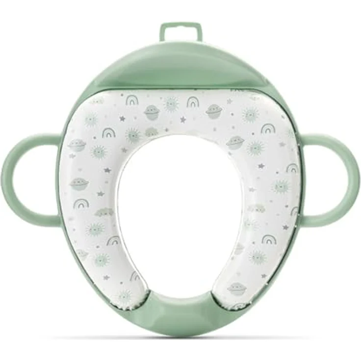 LORELLI Baby-Toilettensitz 1013070, Toilettenaufsatz mit Rückenlehne, abnehmbaren Sitzkissen und Seitengriffen, spritzwassergeschützt – Bild 3