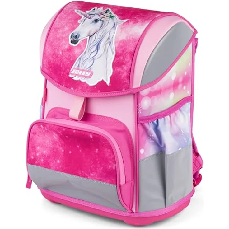 JOLLY Schultaschenset Ergonomic Flexi - Höhenverstellbarer Rücken, 46-Teilig, Sicherheitsstreifen, inkl. Zubehör, an Kindergröße anpassbar – Bild 5