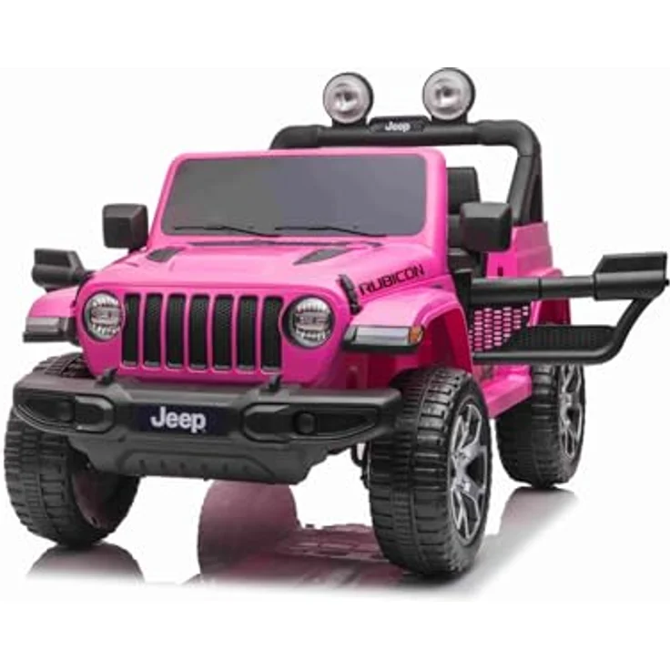 Beneo RIRICAR Elektroauto Jeep Wrangler, 12V, rosa, 2-Sitzer mit 2,4-GHz-Fernbedienung, Bluetooth-Radio, Lithium-Akku, EVA-Räder, für Kinder ab 3-8 Jahre – Bild 6