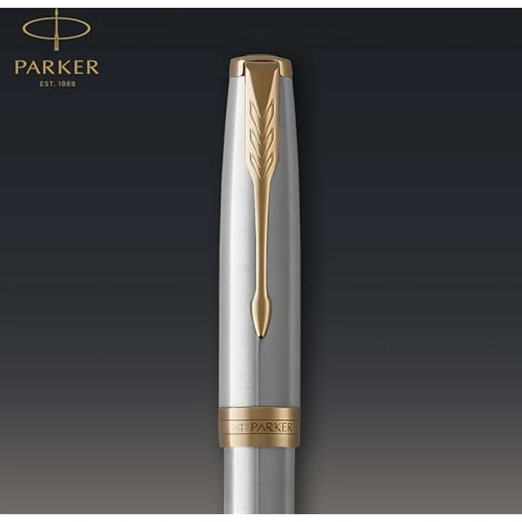 Parker Pen Sonnet, Schreibstift in Gold und Silber, elegantes Design mit Ciselé-Muster – Bild 5