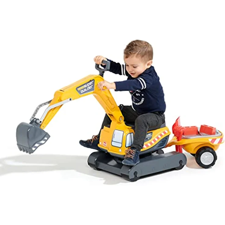 Falk 140A Bagger, Spielzeugauto mit drehbarer Kabine und tollem Zubehör, rot – Bild 4