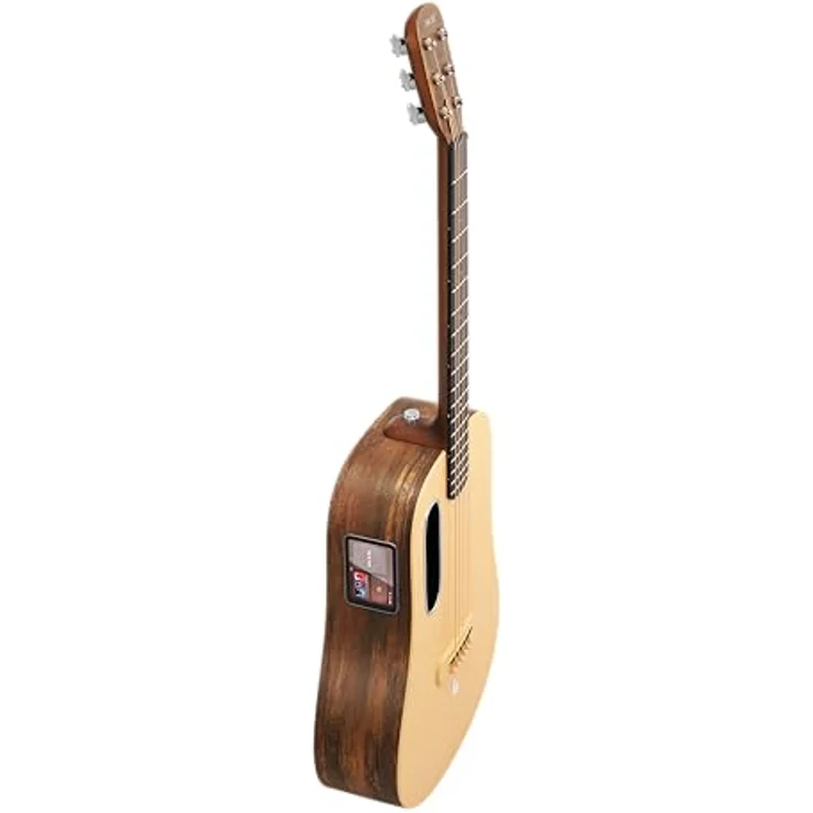 LAVA Musik Elektroakustische Gitarre, rechts (LVS36N) Fichte – 91,4 cm Holzmaserung, Braun & Burlywood, mit Lite-Tasche – Bild 1