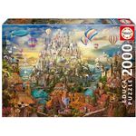 Educa - Puzzle 2000 Teile für Erwachsene | Die Stadt der Träume, 96 x 68 cm, inkl. FixPuzzle Kleber, ab 14 Jahren