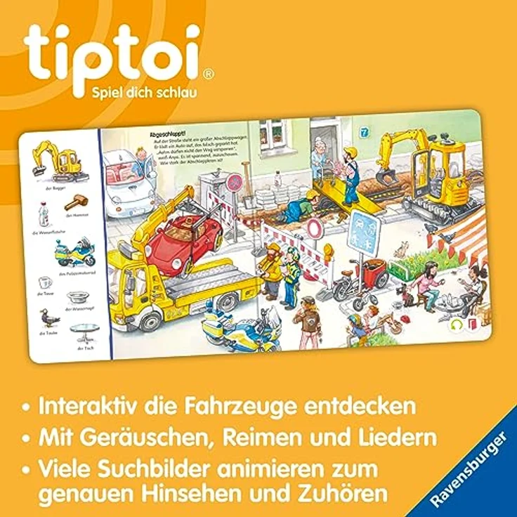 Ravensburger tiptoi® Suchen und Entdecken - Fahrzeuge, Buch für Kinder ab 2 Jahre, White – Bild 5