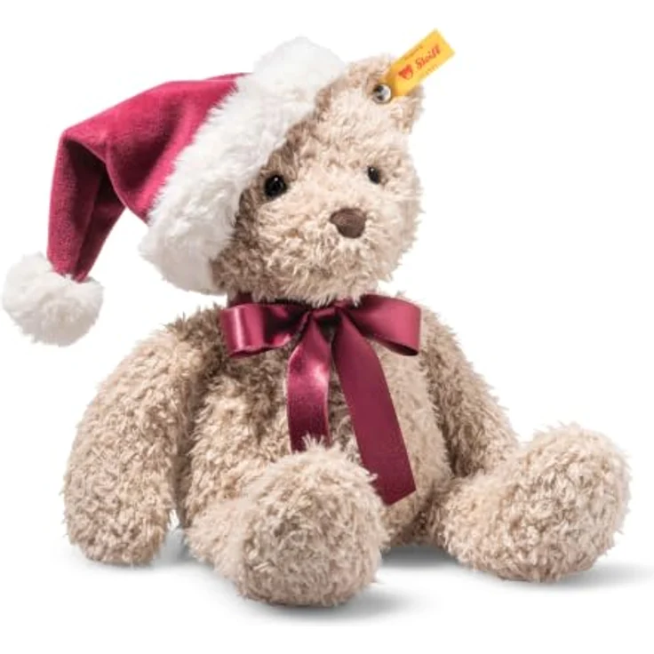 Steiff Teddybär Jimmy Weihnachten, Plüsch Kuscheltier 30 cm, beige, mit Granulatsäckchen und Knopf im Ohr – Bild 2
