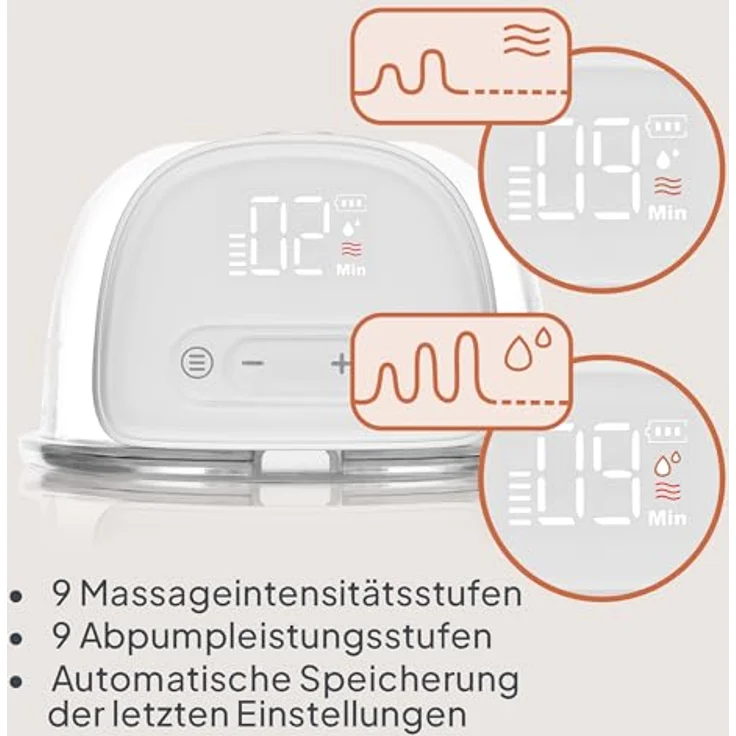 Lionelo Fidi Free Lumi, elektrische Milchpumpe aus Silikon mit einfacher Reinigung und leisem Betrieb – Bild 4