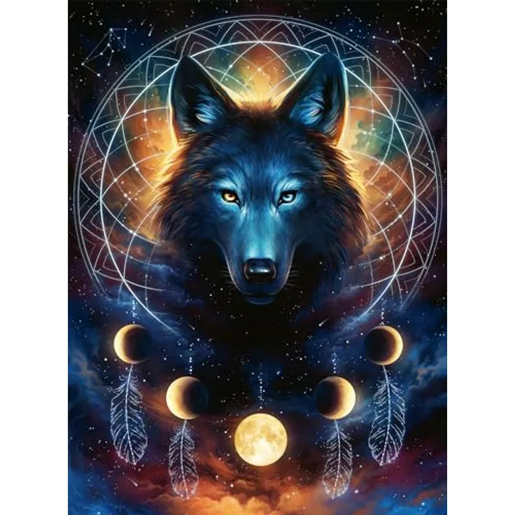 Ravensburger Puzzle 12000442 - Leuchtender Wolf - 500 Teile Puzzle für Erwachsene und Kinder ab 12 Jahren, Tier-Puzzle Wolf, Erdebraun Oder Gedämpfte Naturtöne