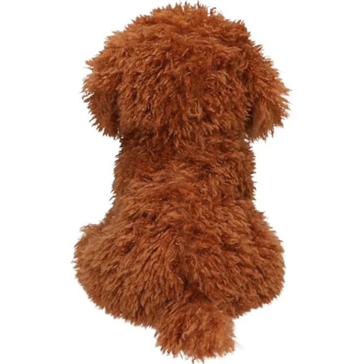 Depesche TOPModel Fur Ever Friends - Kuscheltier Hund Teddy, lockiges Fell in Dunkelbraun, ca. 30 cm Plüschtier – Bild 4