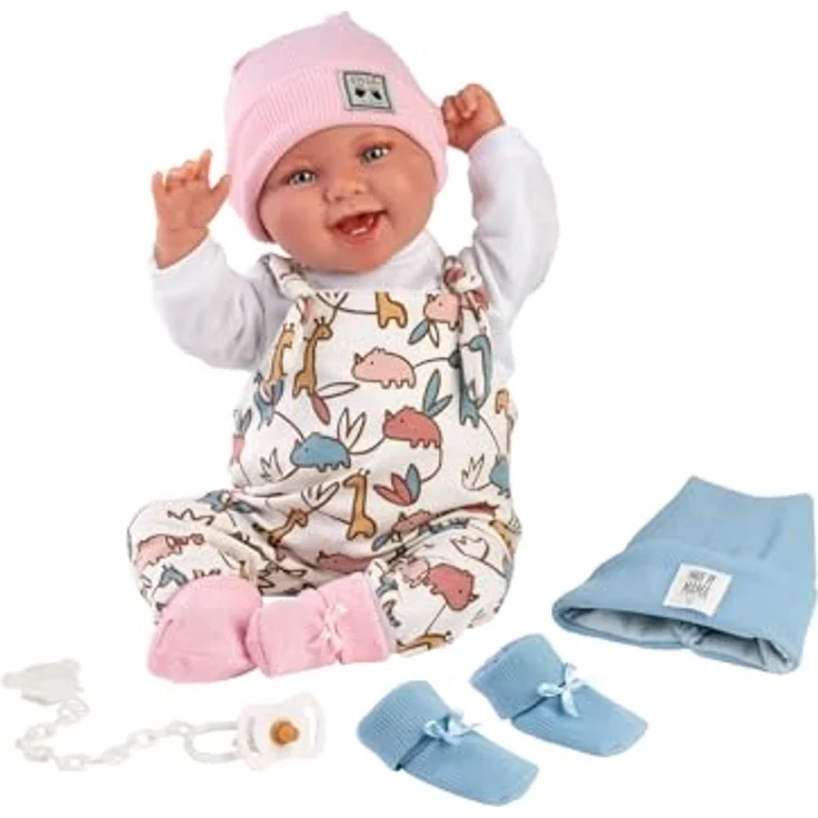 Llorens Babypuppe Tino/Tina, 44cm, Made in Europe, blau – Bild 4