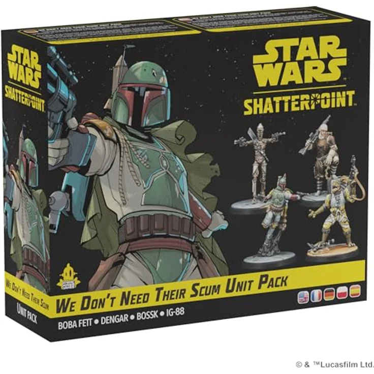 ATOMIC MASS GAMES Star Wars: Shatterpoint – We don't need their Scum, Squad-Erweiterung mit 4 Charakteren, Tabletop für 2 Spieler ab 14 Jahren, Deutsch, Mehrsprachig – Bild 1