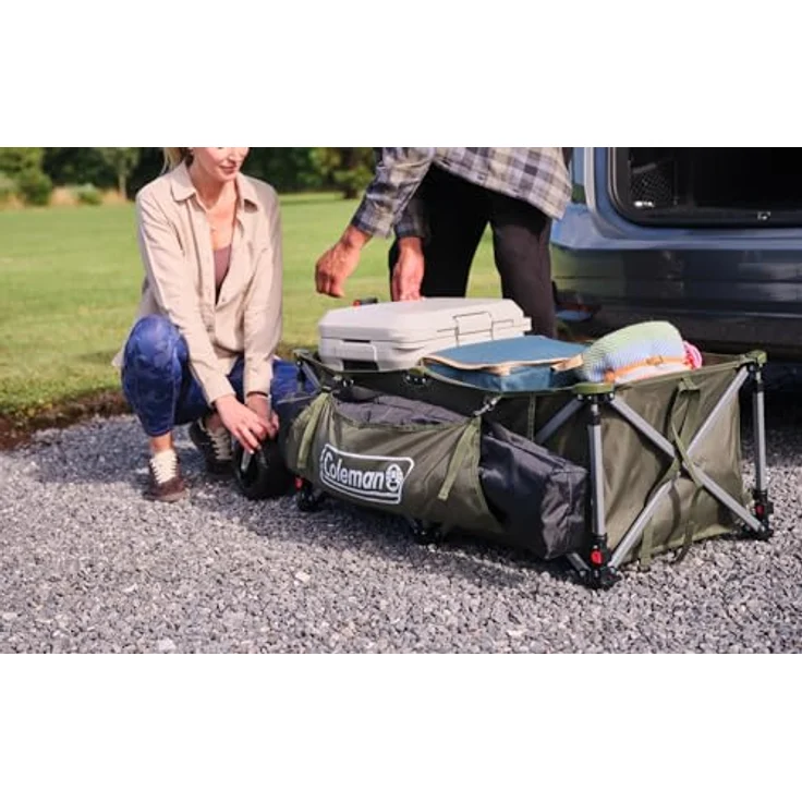 Coleman Ultimate Terrain Bollerwagen, 180 kg Tragkraft, 132 L Volumen, klappbar, grün-grau-schwarz – Bild 9