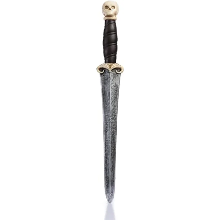 Burgschneider Dungeons & Dragons Schaumstoff-Dolch Rogue, 45 cm mit Totenkopfgriff und texturierter Klinge, für LARP und Cosplay – Bild 1