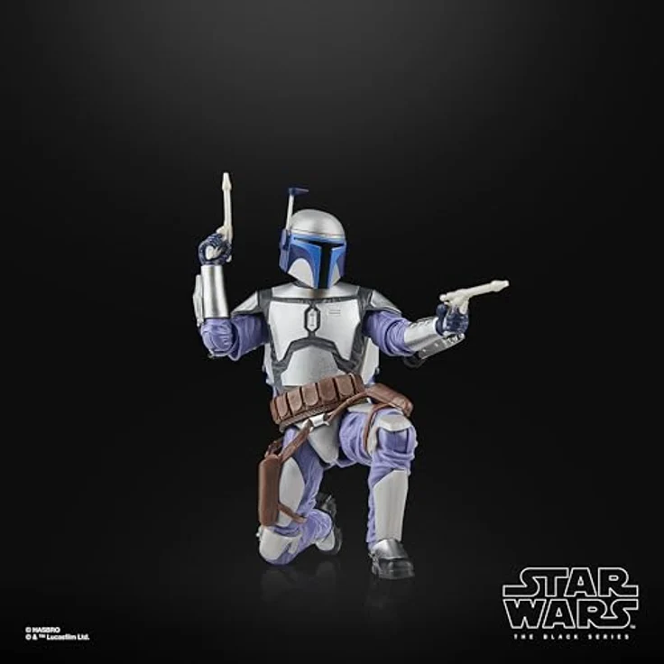 Star Wars The Black Series Jango Fett, Premium Action-Figur (15 cm) mit Helm, Jetpack und Blastern, Angriff der Klonkrieger – Bild 5