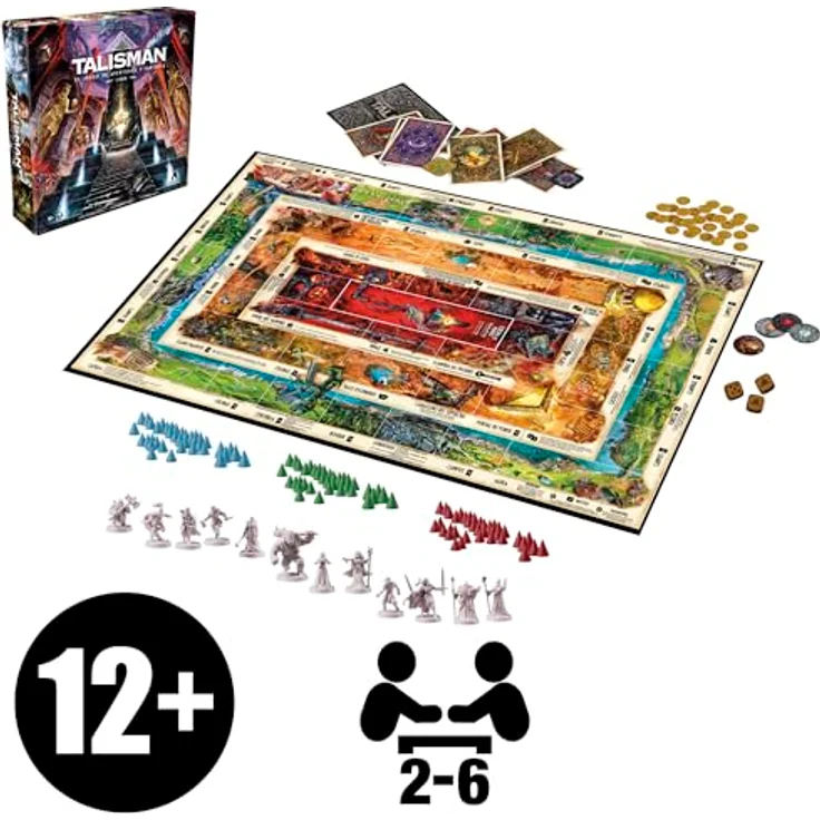 Hasbro Talisman: Das Spiel der Abenteuer und Fantasie, 5. Ausgabe – Spanische Version, mit 12 Mini-Charakteren und aktualisierten Grafiken – Bild 2