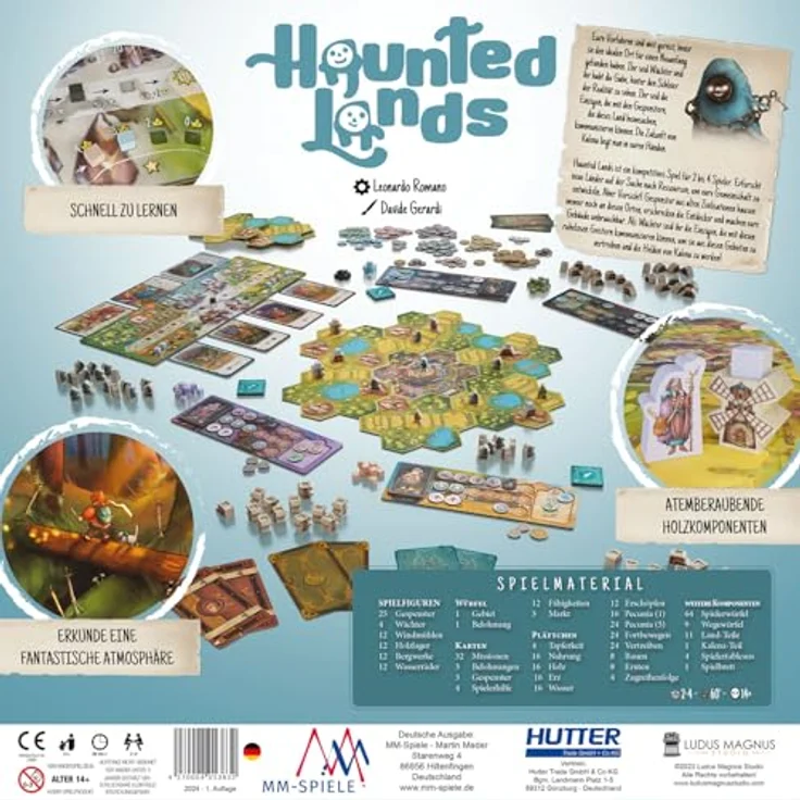 MM SPIELE Haunted Lands, Gesellschaftsspiel mit Geistern, Hochwertige Holzkomponenten, Für 2-4 Spieler ab 15 Jahren – Bild 5
