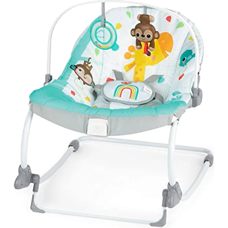 Bright Starts Wild Vibes Säuglings- und Kleinkindwippe mit Vibrationen, Unisex, Neugeborenes + – Bild 1