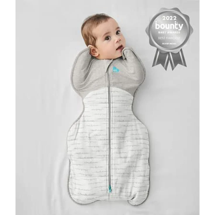 Love To Dream Pucksack, Baby Schlafsack Weiß, Neugeboren (2,2-3,8kg), Arme hoch Position, 16-20°C, zweiweg-Reißverschluss – Bild 2