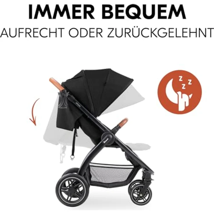 Hauck Kinder-Buggy Uptown, Black Melange, bis 22 kg belastbar – Bild 5