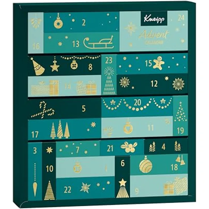 Kneipp Adventskalender 2024, 24-teilig mit Badezusätzen und Hautpflege für entspannende Vorweihnachtszeit