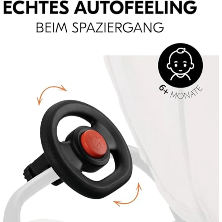 Hauck Pushchair Steering Wheel, Spielzeug-Lenkrad mit Hupe für Buggy, robustes Design, kompatibel mit vielen Modellen – Bild 3