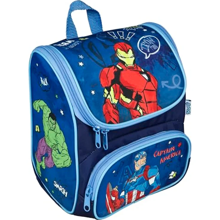 Scooli Vorschulranzen Cutie, Avengers, 6,5 l Volumen, gepolstertes Rückenbett, abnehmbarer Brustgurt – Bild 1