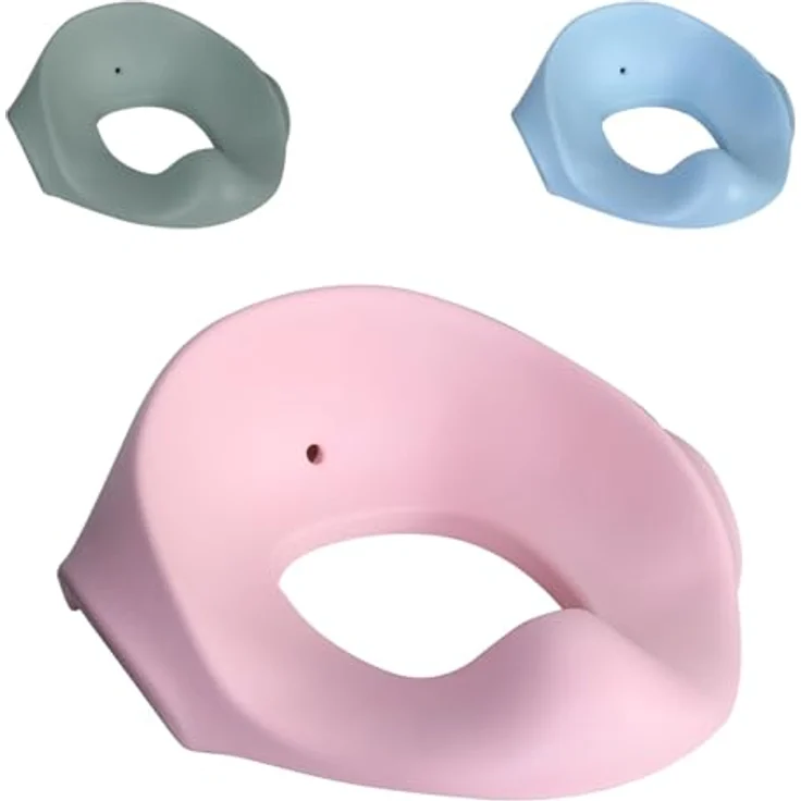 Kikkaboo Toilettensitz Flipper, anatomische Form, Spritzschutz, Seitengriffe, Farbe:rosa – Bild 1