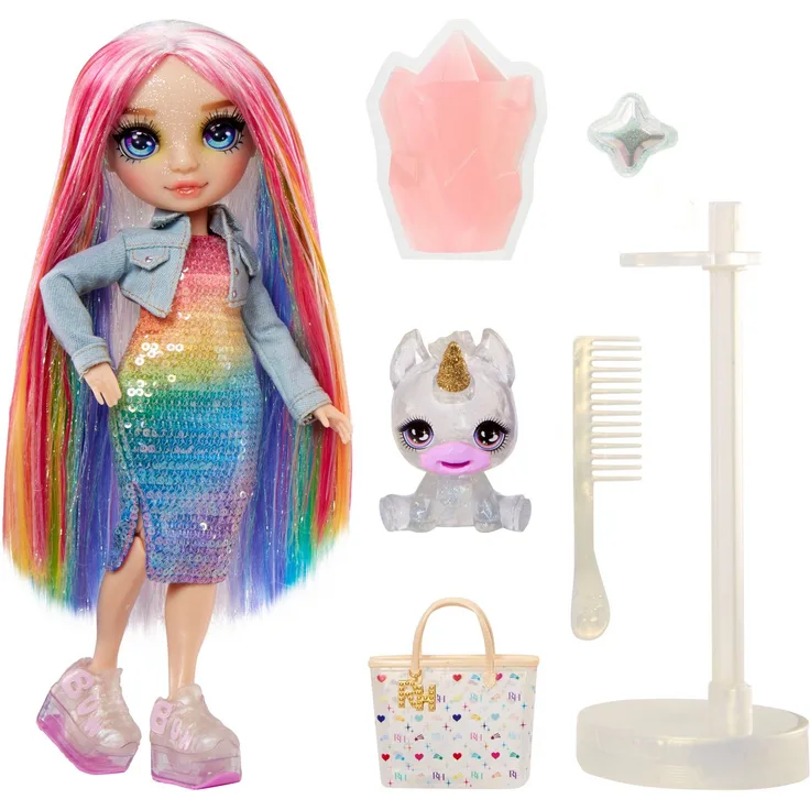 Rainbow High Anziehpuppe Classic Rainbow Fashion Doll - Amaya (rainbow) mit tollen Accessoires und langen Haaren zum stylen