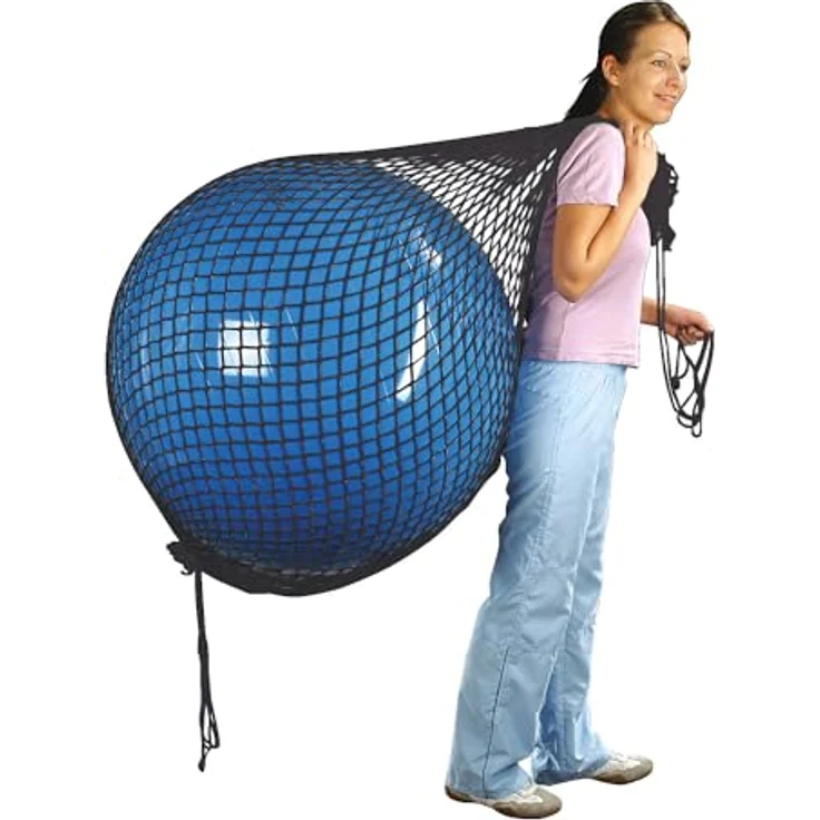 Sport-Thieme Ballnetz, Balltrage- und Aufbewahrungsnetz für Bälle bis ø 120 cm, mit 2 Zugkordeln – Bild 1