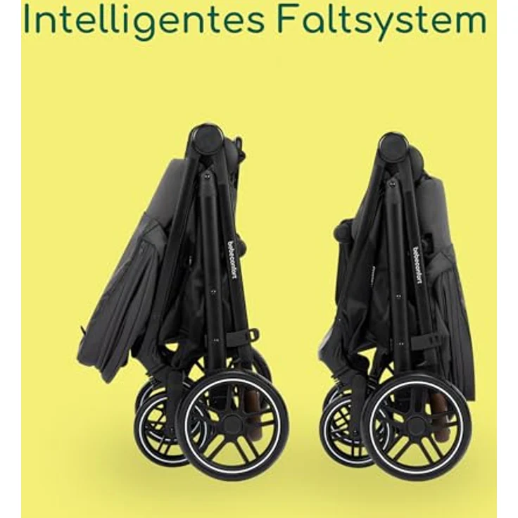 Bebeconfort Luvia Trio, Kombikinderwagen 3 in 1 mit Babyschale und Aufsatz, Smartes Faltsystem, Verstellbarer Schieber, für Kinder 0–4 Jahre, Mineral Graphite – Bild 4
