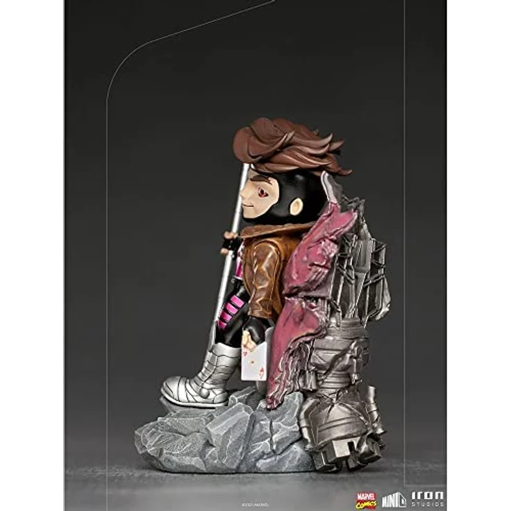 Iron Studios Mini Co. Deluxe PVC Figur Gambit (X-Men), 17 cm, handbemalt, inkl. Sockel zum Aufstellen – Bild 6