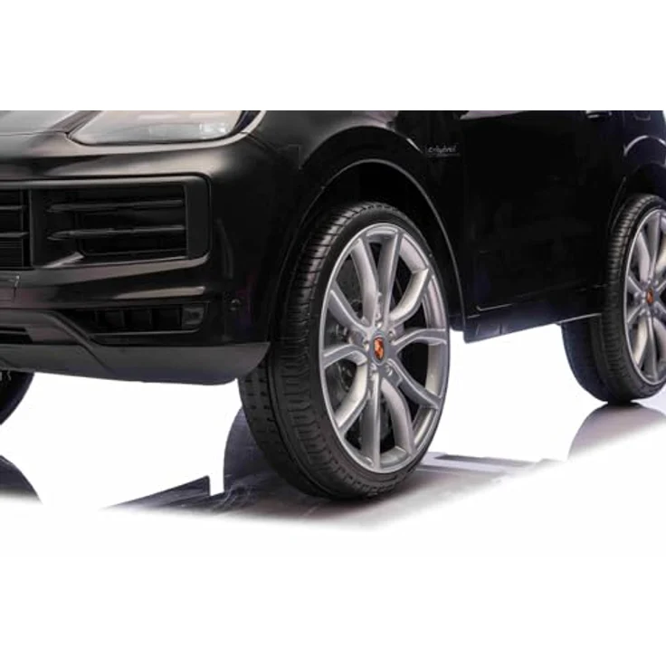 Beneo Motors Porsche Cayenne Kinder Elektroauto 12V, Einzelsitz mit Lithium-Batterie, 2x25W Motoren, 2,4GHz Fernbedienung, MP3/USB/AUX, LED-Lichter, schwarz – Bild 4