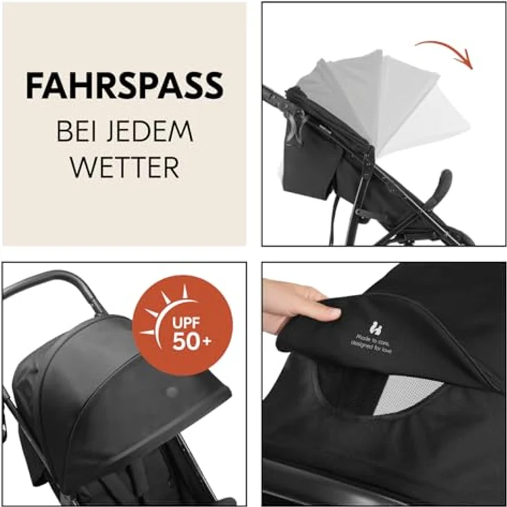 Hauck Kinder-Buggy Dreiradbuggy, Rapid 3 Air, black, Lufträder, bis 22 kg belastbar - Preisvergleich – Bild 5