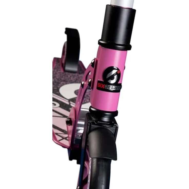 Six Degrees Aluminium Scooter Junior 180 mm - Faltbar, Fußbremse, Rosa/Schwarz – Bild 8