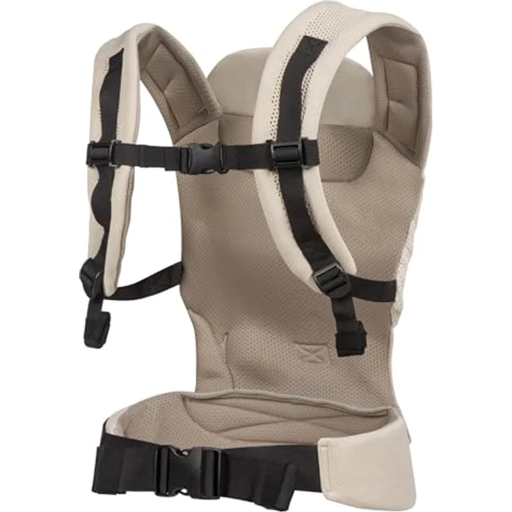 Dooky Terra Nova Stretch-Strick-Babytrage, ergonomisch verstellbar, für 0-3 Jahre, beige – Bild 2