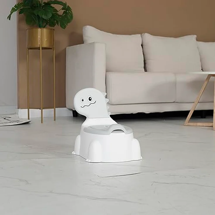 SUPERBE BEBE Töpfchen für Kinder - Lern Toilette im Dinosaurier-Design mit Rückenlehne, abnehmbarem Topf und ergonomischem Spritzschutz, geeignet für bis zu 5 Jahre, verschiedene Farben erhältlich – Bild 5