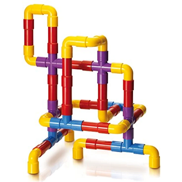 Quercetti Tubation, Bauspiel mit farbigen Schläuchen in 4 Farben, fördert Kreativität und Raumkoordination, 100% Made in Italy – Bild 3