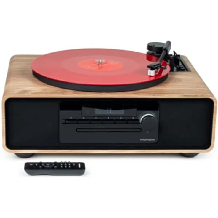 Thomson MIC300TT, Stereoanlage mit Bluetooth 5.0, CD-Player und Plattenspieler, 60 W Musikleistung, UKW-Radio-Tuner – Bild 2