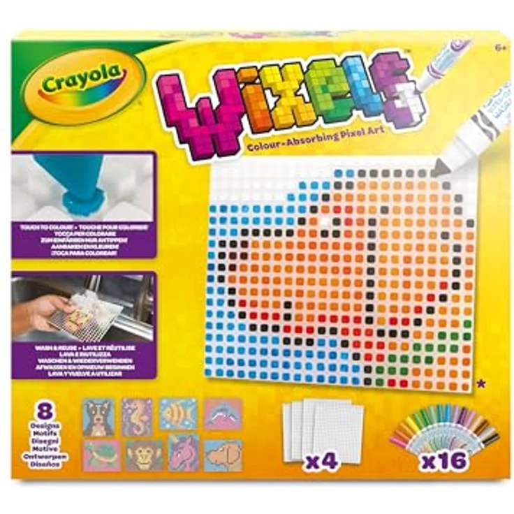 Crayola Farbabsorbierendes Pixel-Kunst-Set - Tiere, Malvorlagen für kreative Künstler – Bild 2
