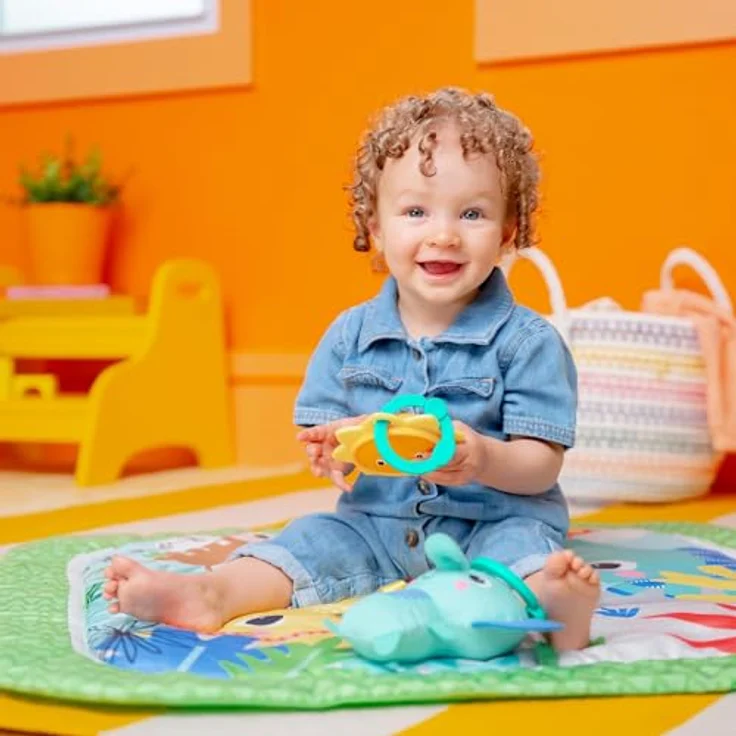 Bright Starts Wild Wiggles™ FoldAway Activity Gym™, Spielbogen mit 5 Spielzeugen und Musik, bunt – Bild 7
