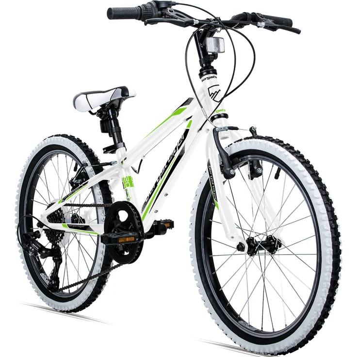 bergsteiger Kinderfahrrad Kansas 20, 24 Zoll - 6 Gang Shimano Tourney RD-TY300 - Kettenschaltung, geeignet für 6-11 Jahre