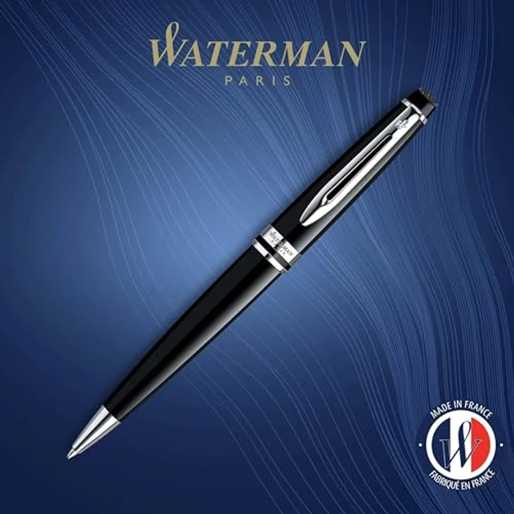 Waterman Expert, Schreibstift in Schwarz und Silber, zeitgenössisches Design für präzises Schreiben – Bild 2