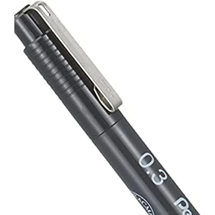 Pentel Pointliner S20P-3A, Fineliner, schwarz, wasserfest und lichtecht, 0,3 mm, 1 Stück (1er Pack) – Bild 2