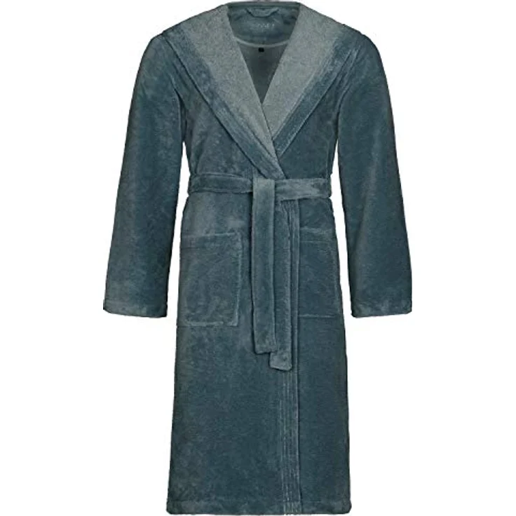 Vossen Bademantel Lynn, unisex Kapuze, kuscheliger Velours, cremefarben, 50% Baumwolle, 50% Polyester – Bild 2