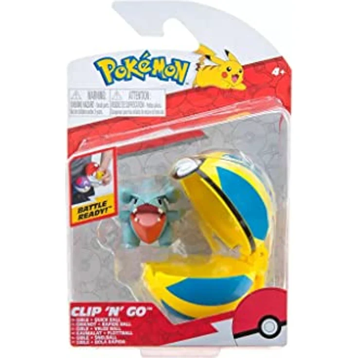 Bizak Pokemon Clip N Go, Pokeball mit Clip in verschiedenen Modellen und einer Figur, ideal zum Mitnehmen – Bild 1