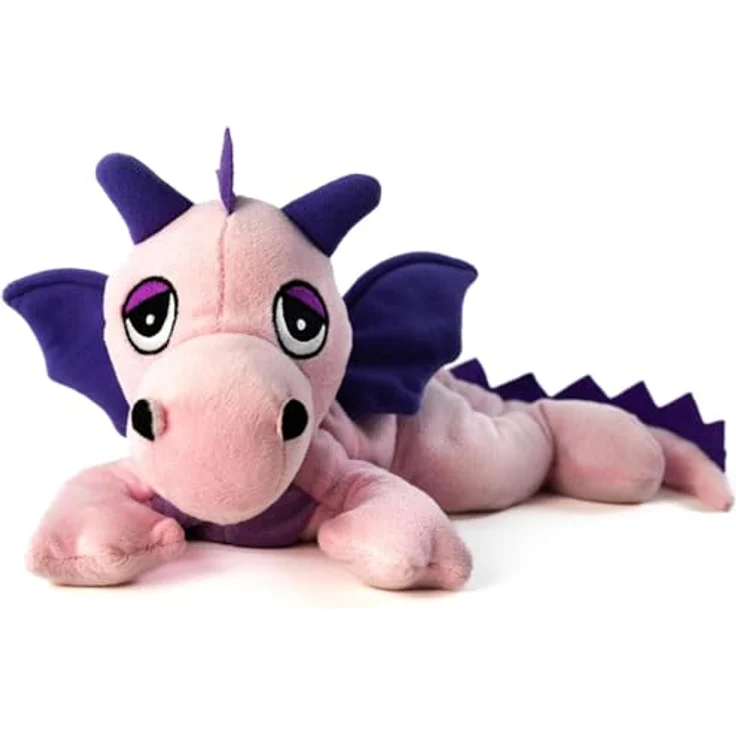 Habibi Plush Glücksdrache, rosa Wärmetier Kuscheltier mit Hirsefüllung und aromatischem Duft, Mikrowellen- und Kühlschrank geeignet – Bild 5