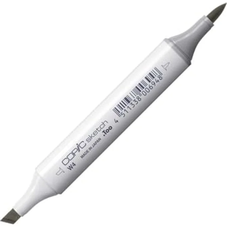 Copic COPIC Sketch Marker Typ W - 4, warm gray No. 4, professioneller Pinselmarker mit Super-Brush- und Medium-Broad-Spitze – Bild 1