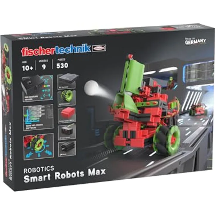 fischertechnik Smart Robots Max 564111 - Programmierbarer Roboter-Bausatz mit 9 Modellen, ab 10 Jahre