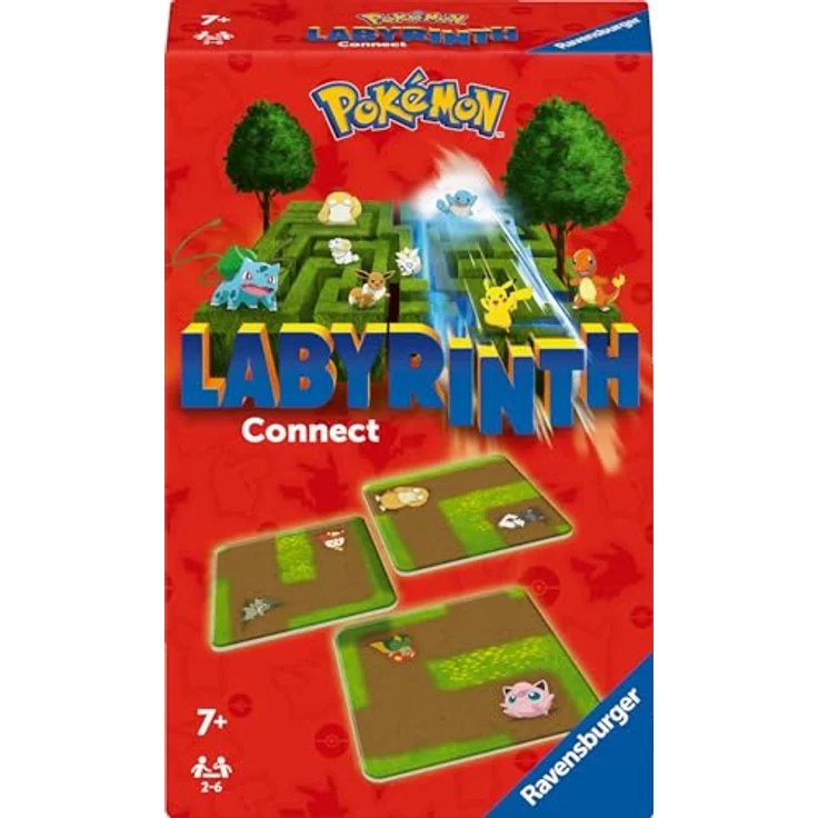 Ravensburger 22579 - Pokémon Labyrinth Connect - Mitbringspiel für 2-6 Spieler, Kinderspiel und Reisespiel ab 7 Jahren, Pokemon Geschenke – Bild 1