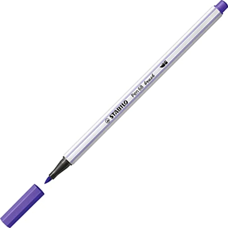 Premium-Filzstift mit Pinselspitze für variable Strichstärken - STABILO Pen 68 brush - ARTY - 30er Metalletui - mit 30 verschiedenen Farben – Bild 2